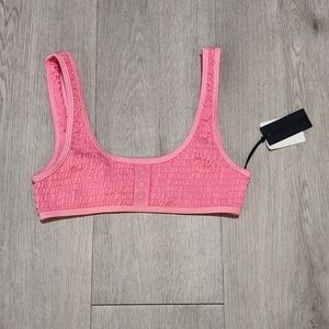Pink Ribbed Scoop Bralette - Women Intimates